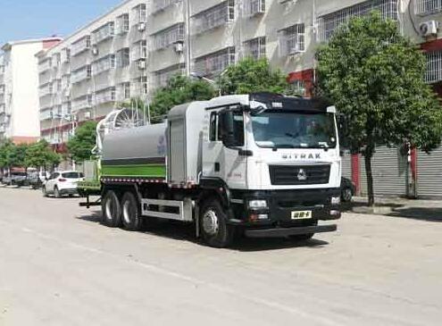 重汽汕德卡后双桥多功能抑尘车（120米雾炮车）